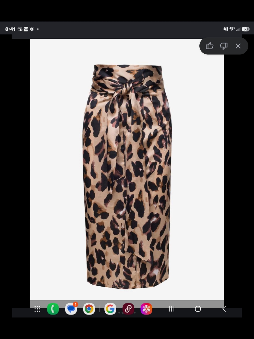 Never Fully Dressed Leopard-Print Midi Wrap Skirt in Beige, Black & Pink - Picture 2 of 11